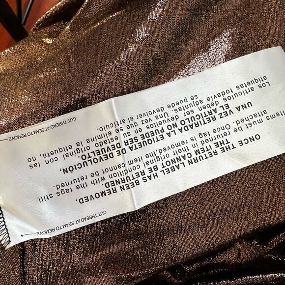 NEW Dress the Population Daria Bronze Midi Metallic Fall Sexy Cocktail Party NYE - Picture 9 of 9